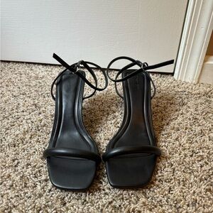 Chic Black Strappy Heels